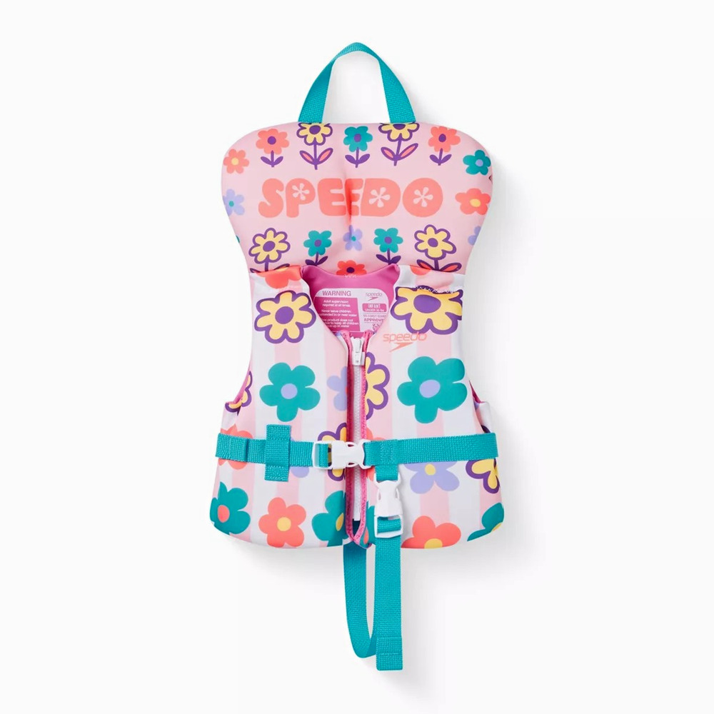 Speedo Infant Under 30 lbs Life Jacket Swim Vest Floral